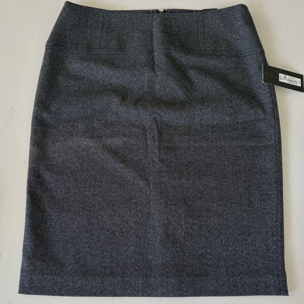 NWT Apt. 9 Pieced Yoke Charcoal Grey Pencil Skirt Women’s Size 4 Back Zipper